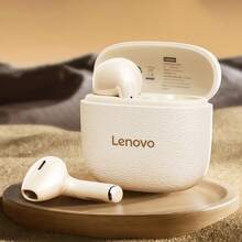 Lenovo EA166 Semi-In-Ear Bluetooth Headset With Bluetooth 5.4 Low Latency, Long-Lasting Battery Life, Dual-Microphone Adaptive Noise Reduction, And U-Shaped Arc Design. - Moon Rock White - View 2