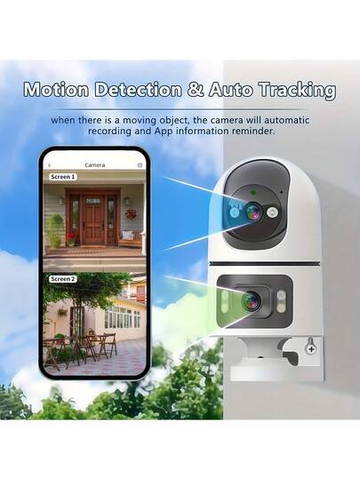 2MP Wireless Home Security Camera, USB Power, PTZ Technology, Motion Detection, Two Way Audio, Spotlight Alarm, Low Power Support SD Card/Cloud Storage, Elderly, Baby Pet Monitor, WIFI Protect Your Home/Yard/Shop view 6