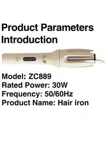Automatic Curling Iron, Hair Curler Wand Rotating, 4 Adjustable Temperature Levels, Fast Self Spinning Styling, Quick Heating, 28mm Large Wave Curls Suitable For Slouchy People, Easy To Use - US A Type Plug(110-127V) - View 11