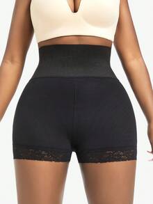 Women's Jacquard Body Shaping Shorts, Fake Butt Plump Butt Lifting Butt And High Waist Belly-Tight Panties, With Pads And Removable Sponge Pads, Summer Sexy Base Tight Underwear, One Piece Of Body Shaping Pants Padded Butt Lift Shaping Panties Tummy Control Shapewear With Fake Hip Suitable For Prom Parties, Weddings, Vacations, Music Festivals, Gyms, Sports Offices, Home, Daily Private Parties Suitable For Women, Girls, Best Friends, Young People It Has The Function Of Gathering, Keeping Warm, Breathable, Sweat-Absorbing Elasticity - màu đen - Xem 4