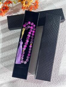 豪华礼盒包装，配有 10 毫米爆珠 33 件精美穆斯林祈祷珠手工彩色阿拉伯流苏手链套装 - 彩色 - 查看 14