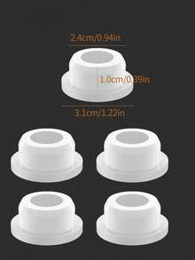 8 件/4 件/2 件塑料水槽孔溢流盖，适用于厨房和浴室，盆式浴缸排水塞，圆形盆式溢流环（适合孔径 22-24 毫米），派对、婚礼、复活节、母亲节、父亲节家居浴室装饰秋季装饰返校 - 彩色 - 查看 4
