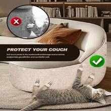 Self-Adhesive Carpet For Cat Scratch Protection (78.7x15.8in Beige), Covers Cat Tower & Couch, DIY Climb Mat Beige - 預設 - 查看 6