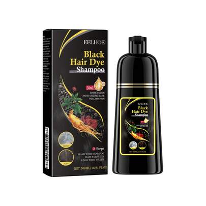 EELHOE Natural Herbal Hair Dyeing Shampoo - Three In One Fast Nourishing, Cleaning, And Moisturizing, Suitable For Smooth Hair Dyeing Shampoo For Black Hair Of Men And Women, Long Lasting And Fast Hair Dyeing, Smooth Shampoo, Gentle And Non Irritating. Using A Mild Moisturizing Herbal Formula