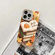 Libros, bufandas, fundas y protectores para teléfono con diseño de hojas de arce y orificios grandes, compatibles con phone 16 Pro Max, 16, 15 Pro, 14, 14 Plus/14 Pro Max, 13, 13 Pro, 12 Pro, 11/11 Pro. Regalos para cumpleaños y festividades - Blanco - Ver 1