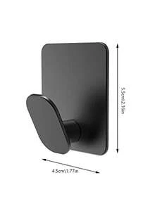 4pcs Stainless Steel Adhesive Hooks, No Drilling Required, Bathroom Hooks, Over The Door Hooks, Metal Hangers, Bathroom Accessories, Room Decor