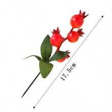 Flores artificiales de granada multicolor, plantas decorativas de granada para sala de estar, mesa de comedor, jardín del hogar, centro de mesa para bodas, adecuadas para regalos de días festivos, inauguración de la casa, Navidad, Año Nuevo