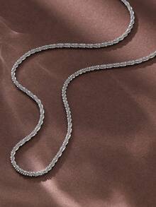 1pc Sparkling Men's And Women's Minimalist Chain Sky Star Necklace (18-24 Inches) - Multicolor - View 4