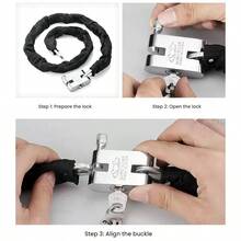 1PC Bold And Extended Chain Lock, Household Lock, Anti Shear And Anti-Theft Car Lock, Electric Bike Lock, Iron Chain