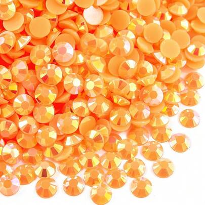 500pcs/1000pcs Resin DIY Jelly Rhinestones Flat Bottom Mini Round Rhinestones Jewelry Craft Decoration Rhinestones For Phone Case, Shoes, Clothing 2mm/3mm/4mm/5mm/6mm