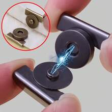 5pcs Magnetic Metal Snap Buttons, 4 Colors, Seamless Closure, Suitable For Handbags And Garment DIY Handcraft, Detachable Clips