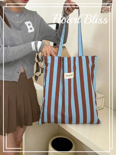 Plaid Bow Decor Chic Shoulder Tote Bag, Spacious & Versatile