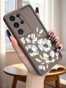 Handyhülle mit Aquarellblumenmuster, stoßfest, schönes Design, modischer ästhetischer Druck, schmale Passform, Schutzhülle kompatibel mit Samsung Galaxy S25Ultra/S25Plus/S25/S24Ultra/S24Plus/S24FE/S24/S23Ultra/S23Plus/S23/S22Ultra/S22Plus/S22