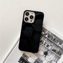 Fundas y carcasas protectoras para teléfono con diseño de figuras caladas, con orificios grandes. Compatibles con phone 16 Pro Max, 16, 15 Pro, 14, 14 Plus/14 Pro Max, 13, 13 Pro, 12 Pro, 11/11 Pro. Regalos para cumpleaños y festividades - Negro - Ver 1