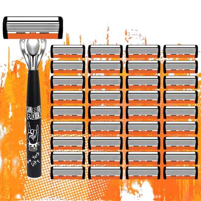 [High-End Razor] Ultra-Sharp Premium Vintage Manual Razor Set | 6-Layer Blades, Replaceable Heads, Ergonomic Handle, Reusable Replaceable Blade Design For A Smooth, Precise Shaving Experience - The Perfect Gift For Father's Day And Birthdays