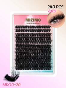12 Bandejas/240 Peças Agrupamentos de Cílios Fofos 40D/60D/80D/100D/120D/160D/200D Cílios Grossos 5D 10-20mm Segmentados Falso Cílios de Vison Encaracolados CC/C/D/DD Extensão de Cílios Maquiagem Ferramentas Agrupamentos de Cílios, Agrupamentos de Cílios, Cílios Individuais, Cílios, Cílios Falsos