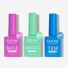 Kit de esmalte de uñas de gel de alta brillo y larga duración, incluye: Top Coat sin necesidad de limpiar, Base Coat, Top Coat reforzado, Removedor mágico, Top Coat mate, Base Coat de goma, Aceite para cutículas, Gel 5 en 1, Imprimador pH, Base Coat pelable. Para manicura en casa y profesional con efecto de uñas de gel que se puede despegar.