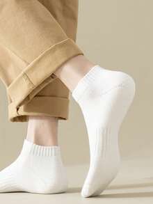 10 Pares de Meias Tornozelo Respiráveis Unissex, Meias Esportivas Finas que Absorvem a Umidade, Antiderrapantes, Verão/Outono