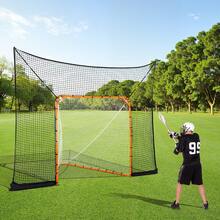 Hockey And Lacrosse Goal Backstop, 12x9 Ft Lacrosse Net With Extended Coverage, Quick Easy Setup Complete Accessories Training Net, Backyard Lacrosse Equipment, For Youth Adult (NET ONLY) - Backstop Net Only - View 1
