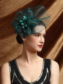 1 Pc Fascinator Hats Pillbox Hat Kentucky Derby Hats With Veil For Women Tea Party Bridal Wedding Halloween Church, Autumn, Top Hat, Rave, Halloween Accessories, Bride To Be, Tiny Hats, Mini Fascinator, Mini Top Hat , Mini Cap, Gifts