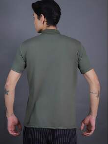 Men's Multicolored Cotton Polo Shirt - Verde Oscuro - Ver 5