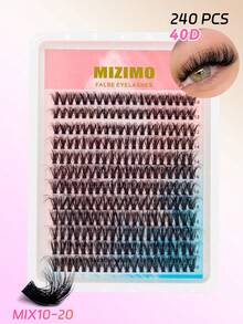 12 Bandejas/240 Peças Agrupamentos de Cílios Fofos 40D/60D/80D/100D/120D/160D/200D Cílios Grossos 5D 10-20mm Segmentados Falso Cílios de Vison Encaracolados CC/C/D/DD Extensão de Cílios Maquiagem Ferramentas Agrupamentos de Cílios, Agrupamentos de Cílios, Cílios Individuais, Cílios, Cílios Falsos