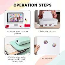 Sublimation Magnet Blanks 3x3 Inch, Sublimation Blank Products, 40Pcs Personalized Sublimation Fridge Refrigerator Magnets For Home Kitchen Office Decorative (Rectangular) - Round-40P - View 2