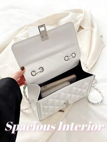 『US-Based Shipping』Quilted Crossbody Bags For Women - PU Leather Leather Cute Small Purse With Chain Strap, InsHandBag,Fashion Solid Color Quilted Square Chain Shoulder Bag, Multi-Functional Flap Banquet Bag, New Lightweight Handbag And Wallet,Casual Cell Phone Coin Purse, Diamond Lattice Chain Crossbody Bag, Simple Shoulder Small Square Bag, Women's Shoulder Bag,Designer Handbags,Carteras De Mujer Elegantes,Bolsos Para Mujer,Purses For Women,Carteras Para Mujer,Hand Bags For Women,Bolsa De Mujer,Carteras De Mujer,Luxury Bag,Designer Bag,Y2k Purse - Nhiều màu - Xem 6