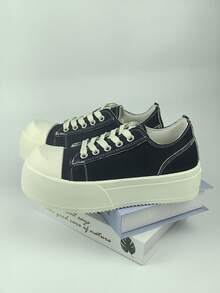 DareSee 新款黑色系带平底女鞋，适合派对、日常穿着，休闲时尚，运动鞋，户外舒适百搭，情侣鞋，圣诞礼物