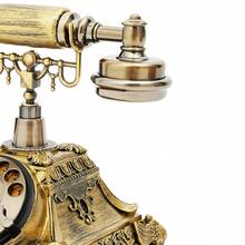 Antique Rotary Dial Telephone, European Style Vintage Working Landline Phone, Rotary Dial Phone Decor - 銅色 - 查看 8