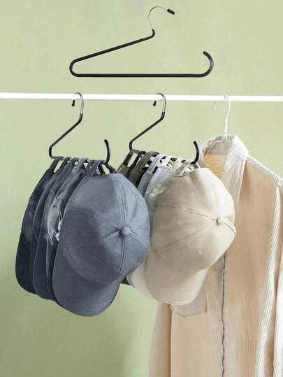 1pc Baseball Cap Racks,Multifunctional Clothes Hanger,Made Of Metal And Plastic, Suitable For Wardrobes, Portable Hat Storage Rack, Can Hold 20 Hats, Suitable For Hats Of Various Types And Sizes, BlackHalloween Decorations Hooks, Halloween Decorations Storage,Thanksgiving Decorations Hooks