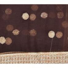 Woman's Embellished Net Dupatta Scarf Shawl Wrap Soft Bridal Wedding - 橄欖綠 - 查看 8