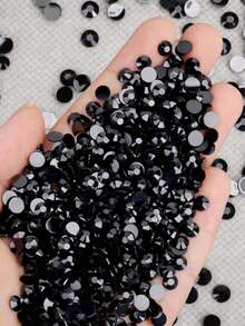 1000/2000/3000 Peças/Saco Cristal Preto 4mm Resina Flatback Strass para Joias de Arte Retrô DIY Decoração, Decoração Artesanal