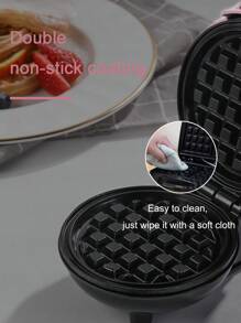 SCISHARE 1个350瓦4英寸迷你华夫饼机，带墙插，可制作单人份华夫饼、薯饼、生酮华夫饼，易清洁不粘涂层