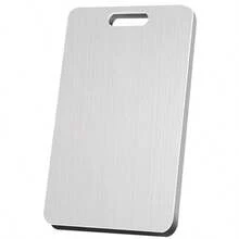 1 件优质不锈钢切菜板套装 - 耐用、易于清洁、适合厨房、节省空间、防锈、适用于食物 - 銀色 - 查看 5