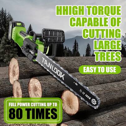 Cordless Mini Chainsaw, Powerful Handheld Electric Saw With Battery For Wood Cutting & Tree Trimming