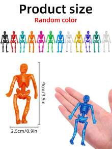 2/12/24/48 Stücke zufällige Farbe Halloween Dehnbare Skelett Spielzeuge - Sortierte Farbe Dehnbare Schädel Quetsch Spielzeuge für Party Geschenke - Fröhliche Halloween Geschenktüten Füllungen - Halloween Klebrige Spielzeuge - Halloween Kleine Geschenke für Trick or Treat