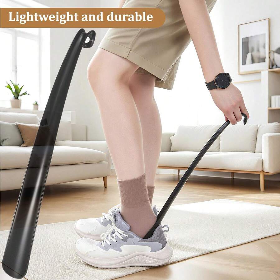 1pc Shoe Horn Long Handle,17" Long Shoe Horn, Plastic Shoes Horns,Black Shoehorn,Boot Shoes Helper For Men Women Kids Seniors - Multicolor - View 1