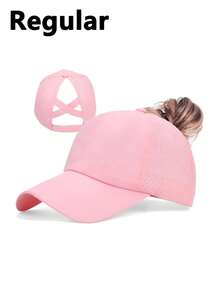 Gorra de béisbol unisex transpirable con agujero para coleta - Gorra deportiva de malla de secado rápido, con correa ajustable/cierre a presión, sombrero ligero de ala ancha con protección UV, banda transpirable, detalles reflectantes; ideal para correr, ciclismo, senderismo, golf, gimnasio, viajes, playa y uso casual; se adapta a coleta/moño bajo, plegable, ajuste cómodo minimalista, gorra de rendimiento ventilada, anti-sudor, gorra deportiva plegable de ajuste unisex - Multicolor - Ver 23