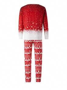 Family Matching Christmas Pajamas, Baby Romper/Pet Clothes/Deer Snowfalke Pattern Tops And Pants Sleepwear Set