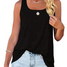 [Vibrant Tank Top] Vibrant Blue High-Stretch Plus Size Women's Sleeveless Tank Top | Casual Solid Color Vest With Ruffled Hem, Perfect For Summer Outfits Quality - Chim công xanh - Xem 3