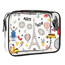 1/2pcs High Quality PVC Zipper Waterproof Toiletry Bag, Large Capacity Lightweight Travel Organizer, Easy To Wipe Clean Cosmetic Bag With Fade-Resistant Design, Approved For Daily Use And Travel, Toiletry Travel Bag, Baby Storage - Multicolor - View 12
