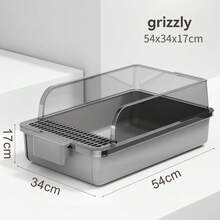 多功能宠物猫砂盆，凸起设计，树脂材质，防倾倒，防溅，防止猫咪挖猫砂