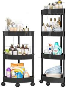 Corner Bathroom, Triangular Corner Rack, Floor-Standing Toilet, Washroom, Bathroom, Storage Rack, Gap, Multi-Layer Kitchen Storage Rack Bathroom - Multicolor - View 3