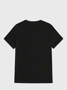 Men Plus Size Dollar Bills And 6 People I Trust Text Funny Graphic Black Tee, Casual Soft Oversized Pure Cotton 220g Pattern Printed Black T-Shirt,Funny Mens Clothes For Mens Gifts - 黑色 - 查看 2