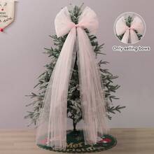1 Set 320cm Long Tulle Christmas Tree Party Backdrop Decor, Super Large Bow Hanging Ornament