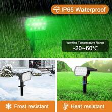 Solar Color Changing Spot Lights Outdoor, Waterproof Solar Christmas Lights,1500mAh Battery Capacity, 7 Modes Multicolor RGB Landscape Spotlights For Garden Yard Driveway Lawn Patio Pathway Easter Decorations - 黑色 - 查看 4