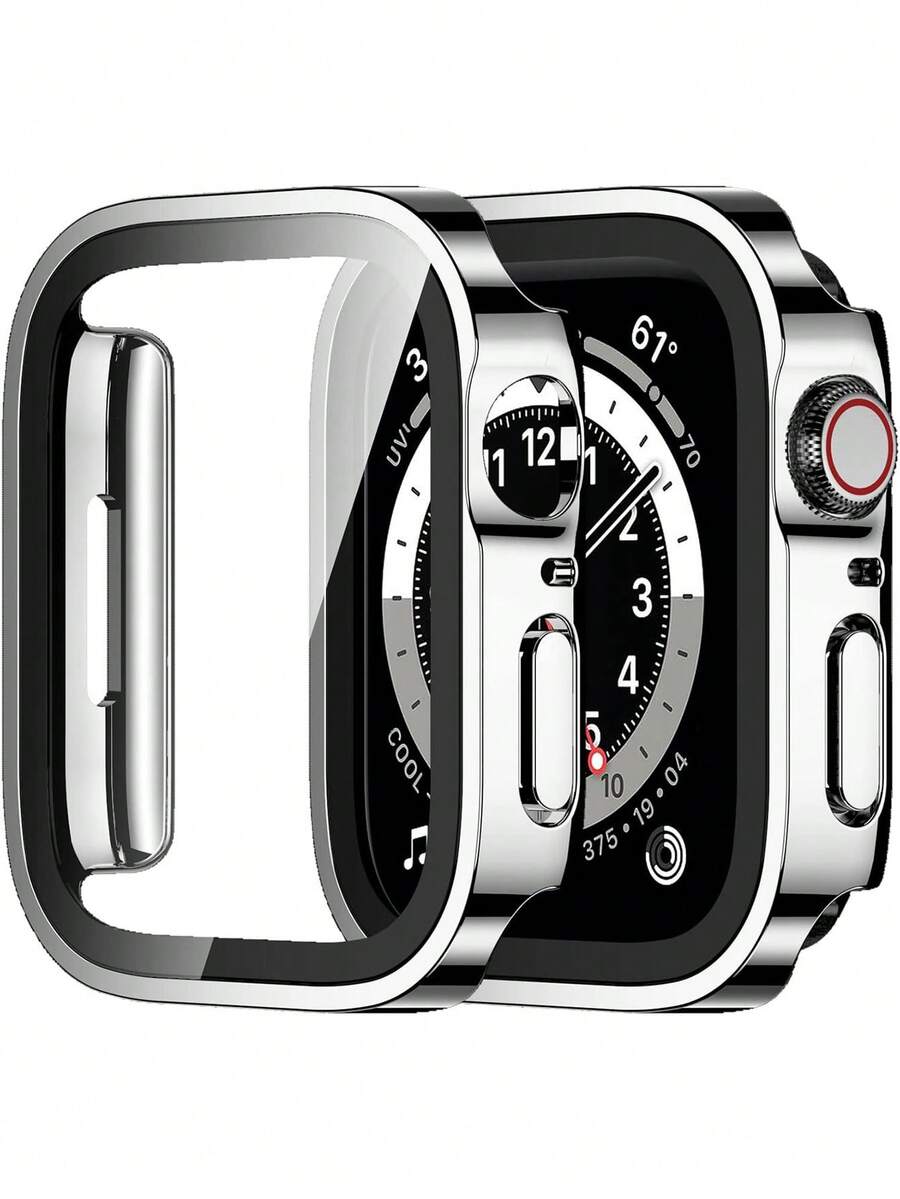 Waterproof Watch Case Compatible With Apple Watch Cases 40mm, 41mm, 42mm, 44mm, 45mm, 46mm, And 49mm. Straight-Edged, Square Design. Waterproof, Shockproof, And Scratch-Resistant. Made Of Hard PC With Tempered Glass Screen Protector. Waterproof Gaskets. 3-In-1 Case, Compatible With Apple Watch Ultra/11/10/9/8/7/6/5/4/SE. Suitable For Men. Easy To Wear And Tactilely Sensitive.