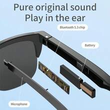 Smart Glasses, High-Definition Glasses, Outdoor Sports Glasses, Anti Shake Function, Wireless Calling, Built-In Microphone, Lightweight Design, Large Capacity Battery, Teyc Charging Port, Multi Scenario Application, Ideal Gift, Fashionable Modern Appearance, Durable Structure, High-Quality Materials. - Nhiều màu - Xem 3