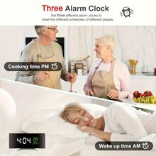 Reloj digital curvo moderno, reloj despertador con espejo. Doble opción de alimentación (batería o USB), pantalla grande, diseño elegante negro para decoración del hogar, reloj digital de oficina | Reloj despertador minimalista | Reloj de moda, reloj de pared para sala de estar. Requiere 3 baterías AAA (no incluidas).